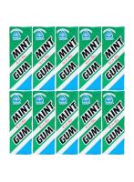 サンコー ミントガム 10粒入り×10個セット 人工甘味料不使用 青