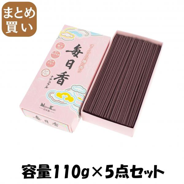 【まとめ買い】毎日香ナチュラル さくら バラ詰 容量110G×5点セット 日本香堂   お線香