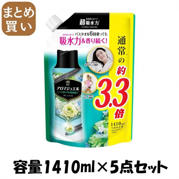 【まとめ買い】レノアアロマジュエル パステルフローラル＆ブロッサムの香りつめかえ用超特大サイズ 容量1410ML×5点セット P＆G 9,647円