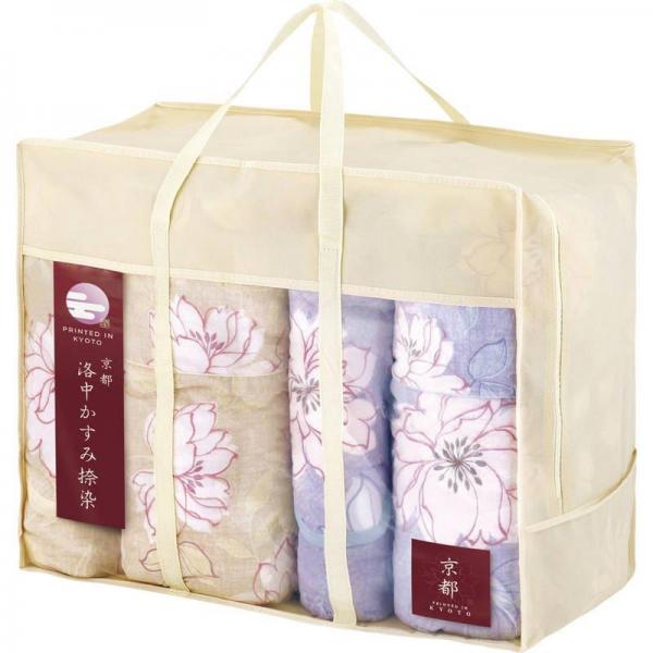 京都 洛中かすみ捺染 肌布団2P＆敷パッド2P KSG13500