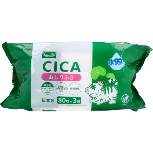 CICA 水99％ 赤ちゃんのおしりふき 80枚×3個入
