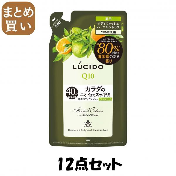 【まとめ買い】ルシード 薬用デオドラントボディウォッシュ ノンメントール ハーバルシトラス 詰替（医薬部外品）