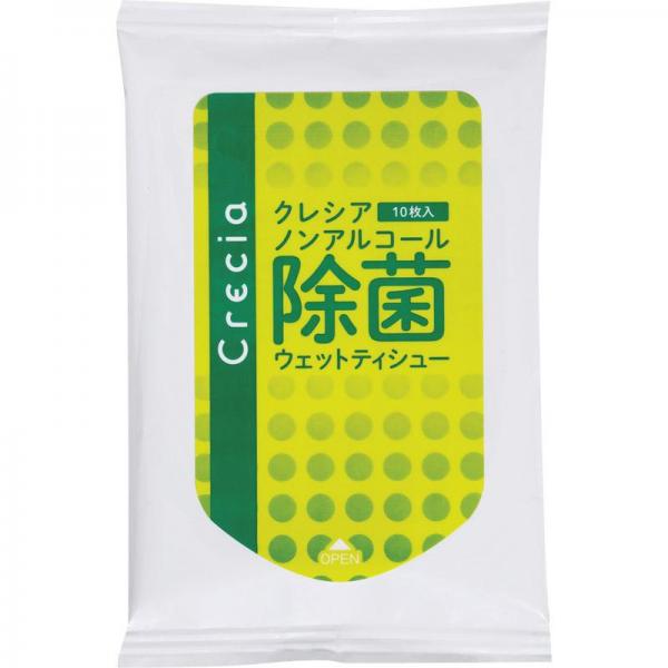 クレシア ノンアルコール除菌ウェットティシュー10枚 79622 【単品】
