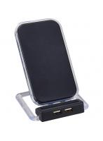 2USBポート付ワイヤレス充電器 アスタブ 6169-23 【単品】