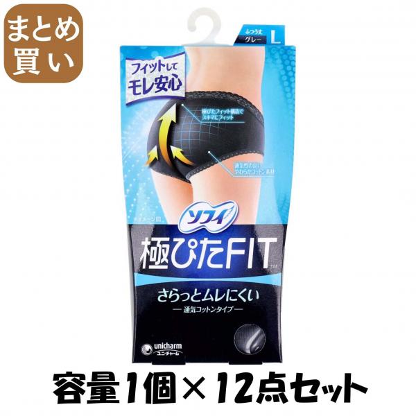 【まとめ買い】ソフィ 極ぴたFITナチュラルフィットLブルーグレー 容量1個×12点セット 生理用品 13,550円
