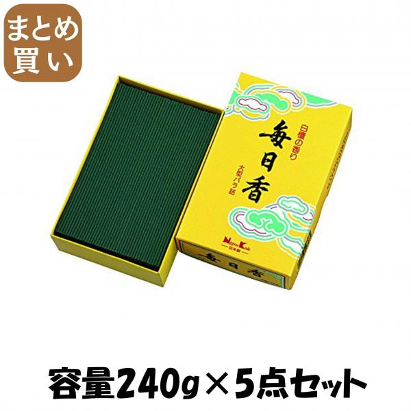 【まとめ買い】毎日香大型バラ 容量240G×5点セット 日本香堂   お線香 6,784円