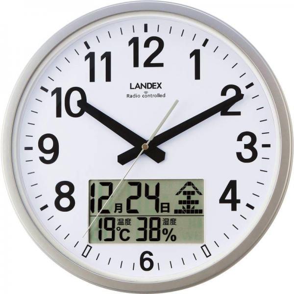 ランデックス 電波掛時計 インフォライフ YW9187SV