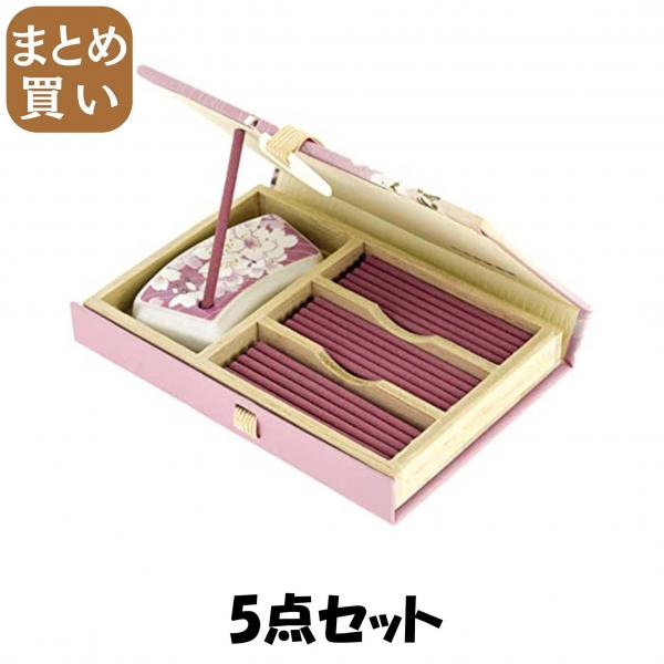 【まとめ買い】宇野千代 しあわせの香り スティック36本入 桜香立付 5点セット 日本香堂   お線香