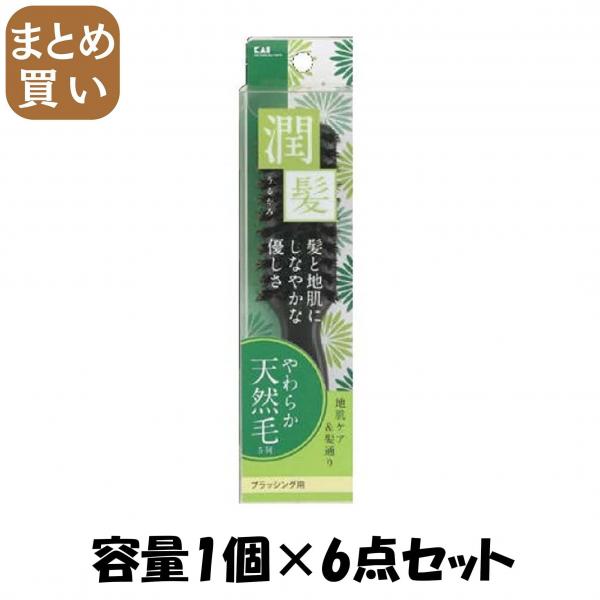 【まとめ買い】KQ1538 KQ 天然毛ブラッシングブラシ（潤髪） S 容量1個×6点セット 貝印   ブラシ