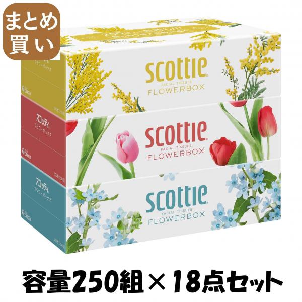 【まとめ買い】SCT ティシュー フラワーボックス 250組 3箱パック 容量250クミ×18点セット日本製紙クレシア ティッシュ 7,870円