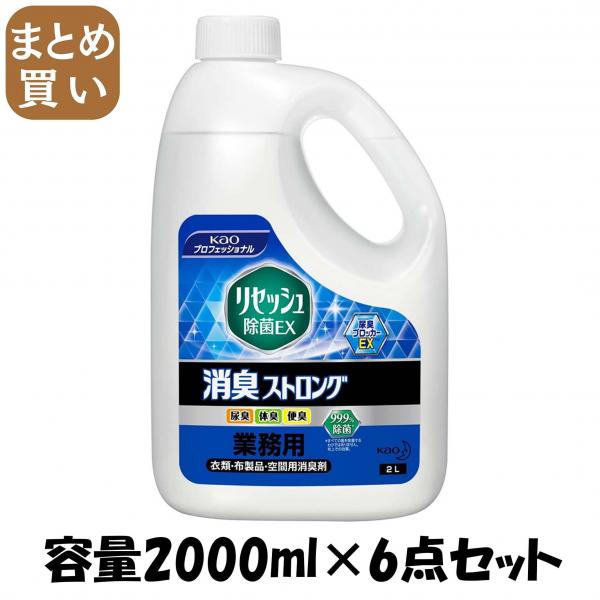 【まとめ買い】リセッシュ除菌EX消臭ストロング業務用2L  容量2000ML×6点セット 芳香剤