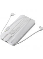 4ケーブル モバイルバッテリー10000mAh 6187 【単品】