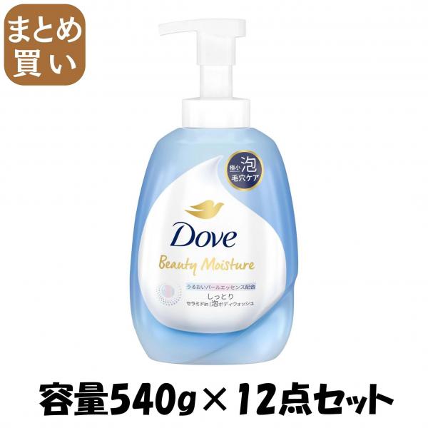 【まとめ買い】ダヴ ビューティーモイスチャー 泡ボディウォッシュ しっとり ポンプ 540g  容量540G×12点セットボディソープ