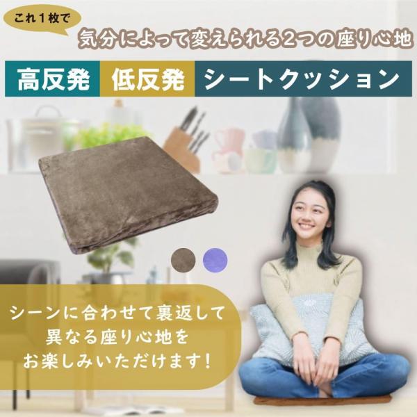 低反発＆高反発 W機能 シートクッション ブラウン