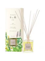 【6点セット】 消臭・芳香剤(リードディフューザー)木と果(大容量)  リツェアクベバ & ミント(天然精油100%使用)190ml/日本製sangoaroma