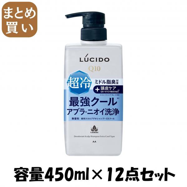 【まとめ買い】ルシード 薬用スカルプデオシャンプー EXクールタイプ （医薬部外品） 容量450ML×12点セットマンダム シャンプー