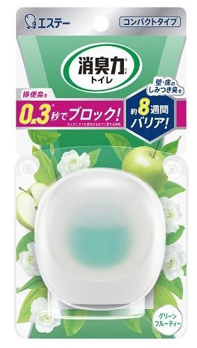 【まとめ買い】消臭力 コンパクト トイレ用 本体 グリーンフルーティー 容量1コ×21点セット エステー   芳香剤・トイレ用