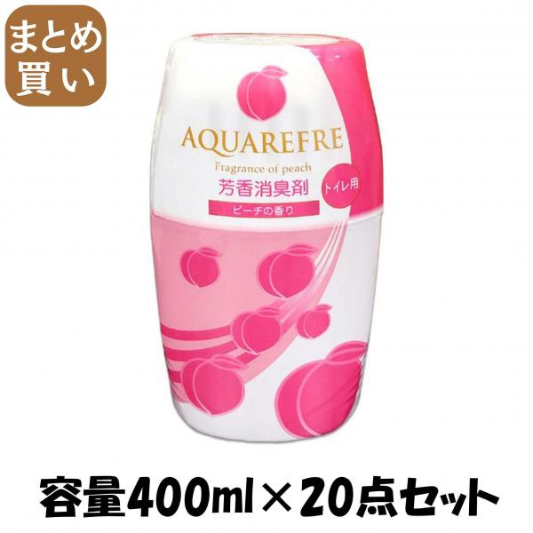 【まとめ買い】新アクアリフレトイレ用芳香消臭剤ピーチ 容量400ML×20点セット リベロ   芳香剤・トイレ用 5,223円