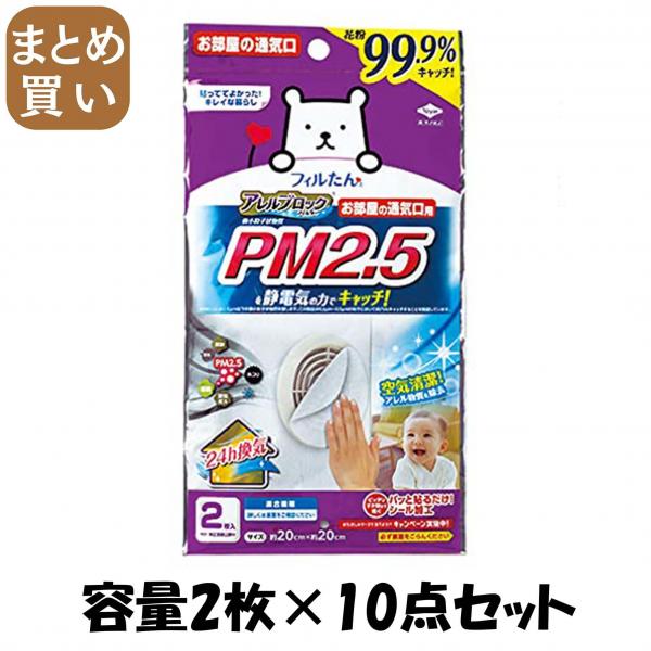 【まとめ買い】アレルブロックフィルターPM2.5対応 容量2枚×10点セット 東洋アルミ   フィルター