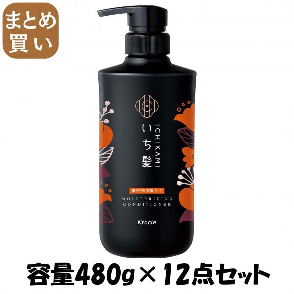 【まとめ買い】いち髪 濃密W保湿ケアコンディショナー ポンプ  容量480G×12点セットコンディショナー・リンス