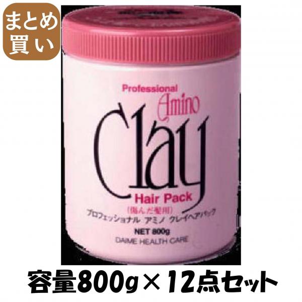 【まとめ買い】プロフェッショナルアミノクレイパック800G  容量800G×12点セット ヘアトリートメント