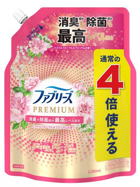 ファブリーズW除菌＋消臭 プレミアム パステルフローラル＆ブロッサムの香り  つめかえ用4回分容量1280ML