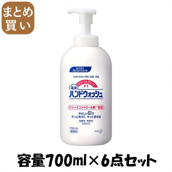 【まとめ買い】クリーン＆クリーンF1薬用ハンドウォッシュ業務用700ML  容量700ML×6点セット ハンドソープ