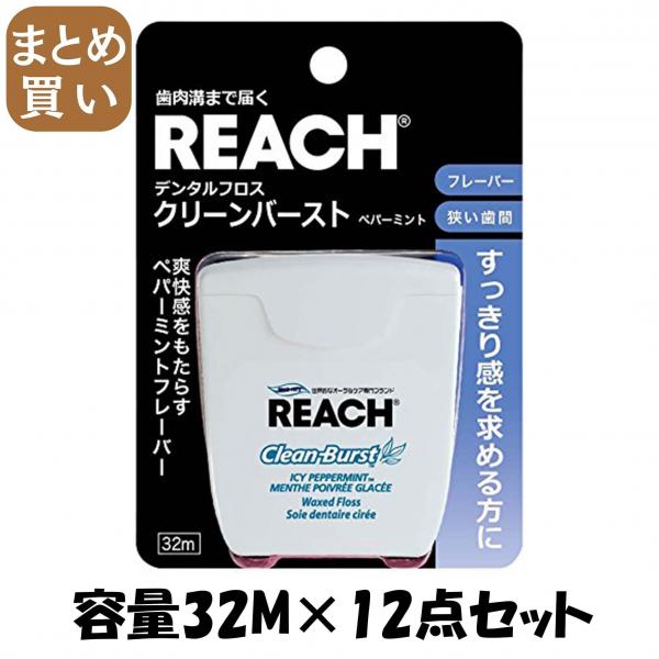 【まとめ買い】リーチデンタルフロスクリーンバーストPMT32m 容量32M×12点セット 銀座ステファニー   フロス・歯間ブラシ