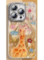 【スマホケース iPhone17pro】きりん クリア