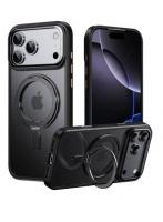 【スマホケース】 iPhone17pro対応 リング付き マグネット搭載 ブラック