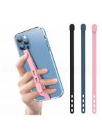 【ハンドストラップ】ストラップホルダー ラバーハンドクリップ 青