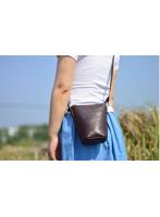 【ショルダーバッグ】 本革  茶色 BROWN