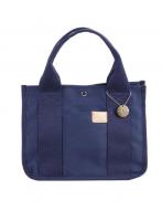 レディース 帆布ミニトートバッグ 仕切り付きで整理整頓もラクラク ネイビー