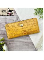 わちふぃーるど BebeDayan ベベダヤン 長財布 多機能 24枚カード収納 猫柄 レディース かわいい 小銭入れ付き ギフト イエロー