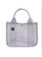 レディース 帆布ミニトートバッグ 仕切り付きで整理整頓もラクラク グレー