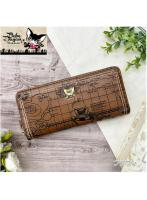 わちふぃーるど BebeDayan ベベダヤン 長財布 多機能 24枚カード収納 猫柄 レディース かわいい 小銭入れ付き ギフト ブラウン