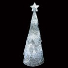 100cm LEDクリスタルコーンツリー ホワイト