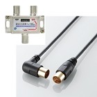 ELECOM L-S型アンテナケーブル DH-ATLF30/ソリッドケーブル 混合 分波器 4162ZS-P