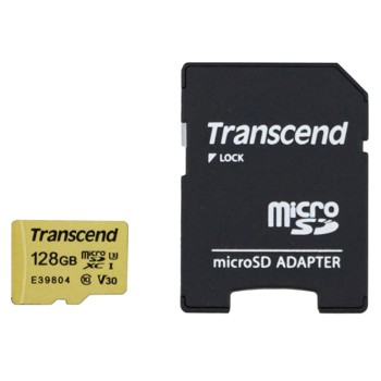 ［TS128GUSD500S］microSDXCカード Transcend 128GB Class10