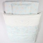 [月額]［標準］ベビー布団10点セット 洗える レースベア サックス